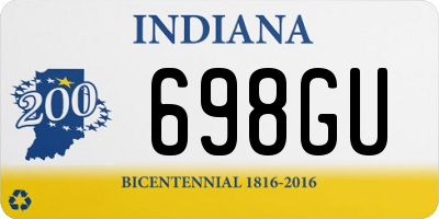 IN license plate 698GU