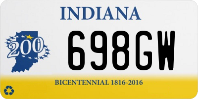 IN license plate 698GW