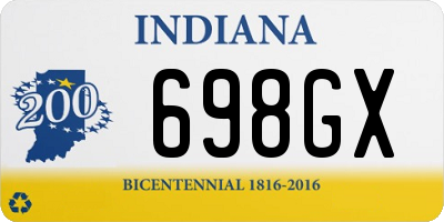 IN license plate 698GX