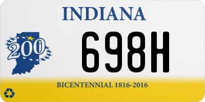 IN license plate 698H