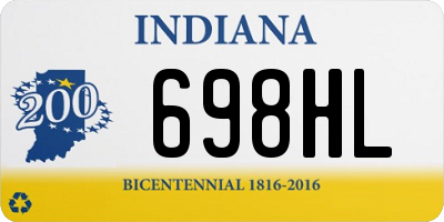 IN license plate 698HL