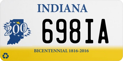 IN license plate 698IA