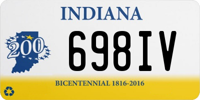 IN license plate 698IV