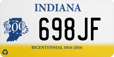IN license plate 698JF