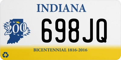 IN license plate 698JQ