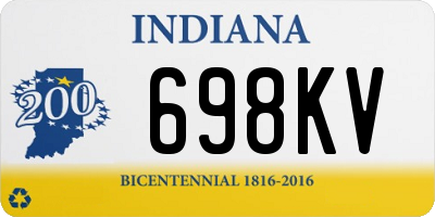 IN license plate 698KV