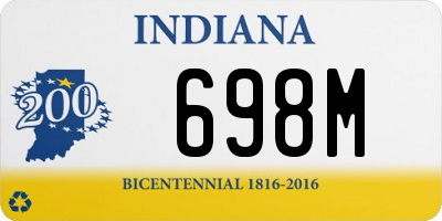 IN license plate 698M