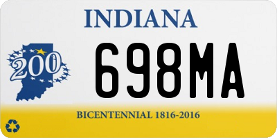 IN license plate 698MA