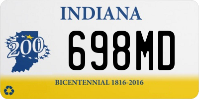 IN license plate 698MD