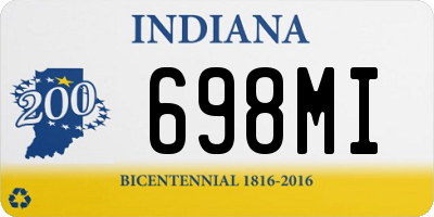 IN license plate 698MI