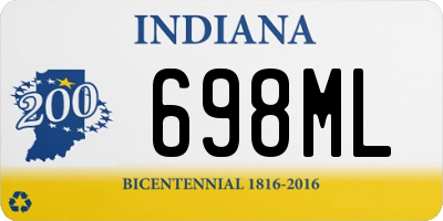 IN license plate 698ML