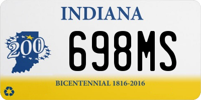 IN license plate 698MS