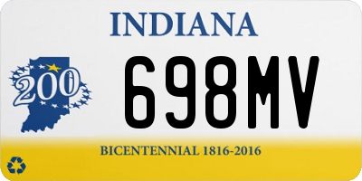 IN license plate 698MV