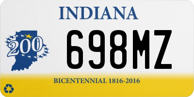 IN license plate 698MZ