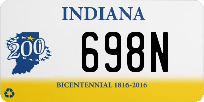 IN license plate 698N