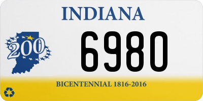 IN license plate 698O