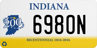IN license plate 698ON