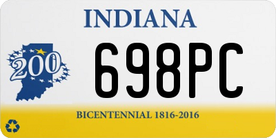 IN license plate 698PC