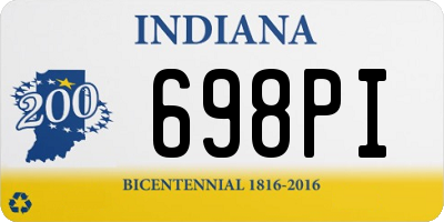 IN license plate 698PI