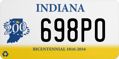 IN license plate 698PO