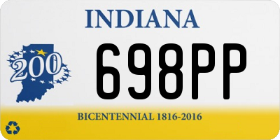 IN license plate 698PP