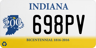 IN license plate 698PV
