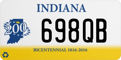 IN license plate 698QB