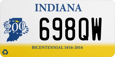 IN license plate 698QW