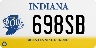 IN license plate 698SB