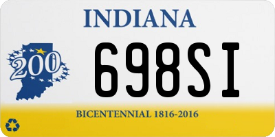 IN license plate 698SI