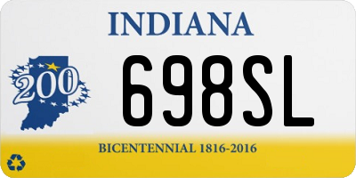 IN license plate 698SL