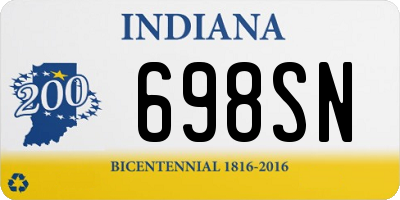 IN license plate 698SN