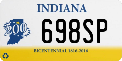 IN license plate 698SP