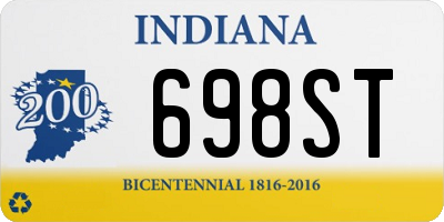 IN license plate 698ST