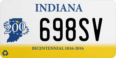 IN license plate 698SV