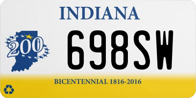 IN license plate 698SW