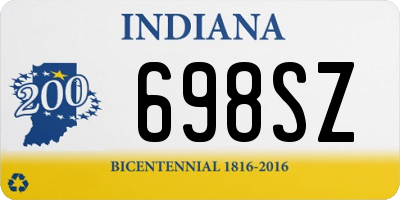 IN license plate 698SZ