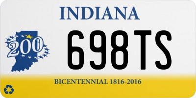 IN license plate 698TS