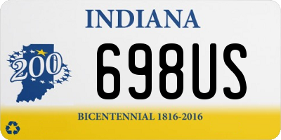 IN license plate 698US