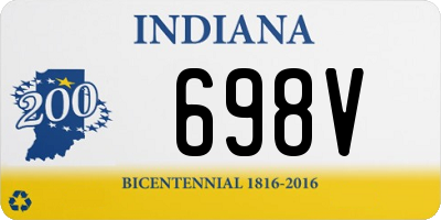 IN license plate 698V