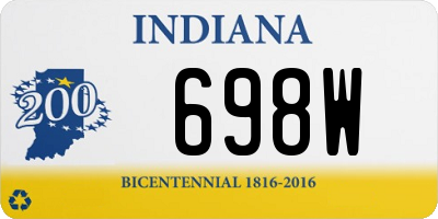 IN license plate 698W