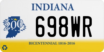 IN license plate 698WR