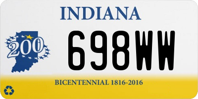 IN license plate 698WW