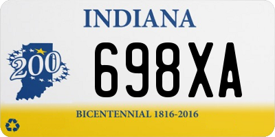 IN license plate 698XA