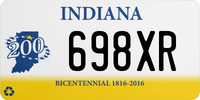 IN license plate 698XR