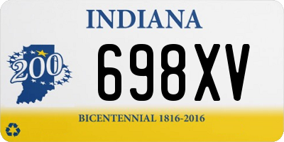 IN license plate 698XV