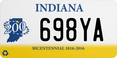 IN license plate 698YA