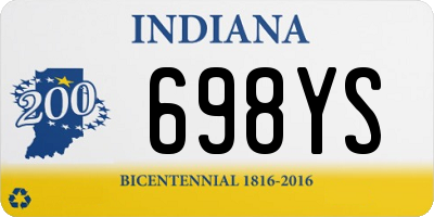 IN license plate 698YS