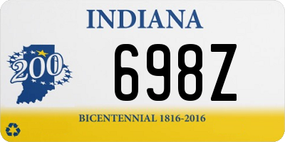 IN license plate 698Z