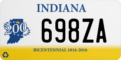 IN license plate 698ZA